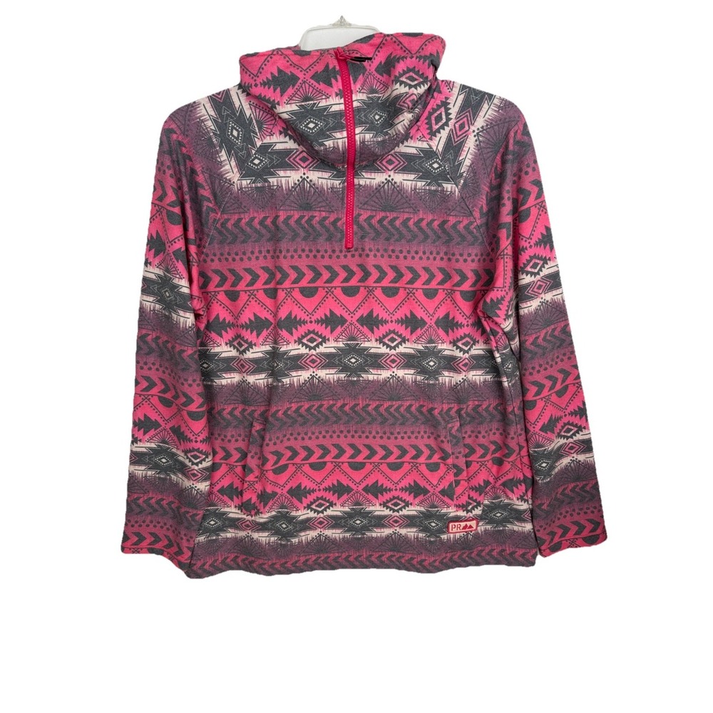 Powder River Outfitters Panhandle Aztec‎ 1/4 Zip Pullover Women's XL Western